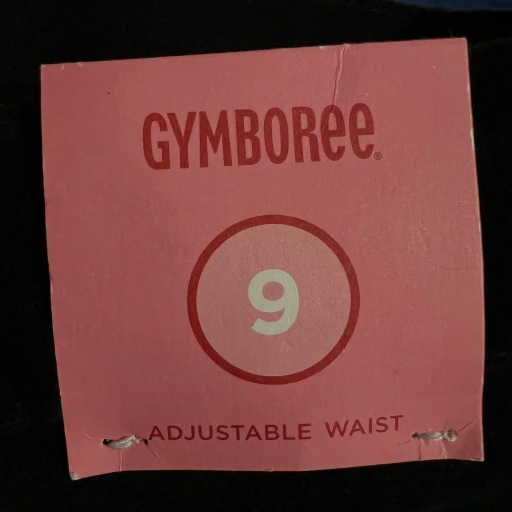 NWT Gymboree Girls Black Gem Velveteen Pants  Adjustable Waist Size 9